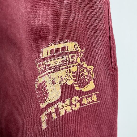 For Those Who Sin 4x4 Sweats Mens Small Sweatpants Heavyweight Graphic - Picture 4 of 10